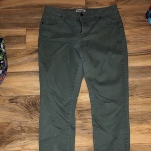 Olive Green skinny jeans